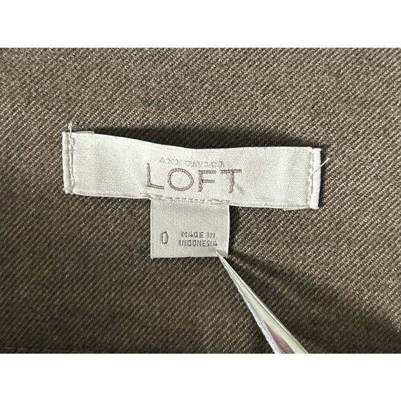 Loft Women’s Size 0 Military Green Academia 2 Pocket Knee Length Skirt‎ - Picture 6 of 7